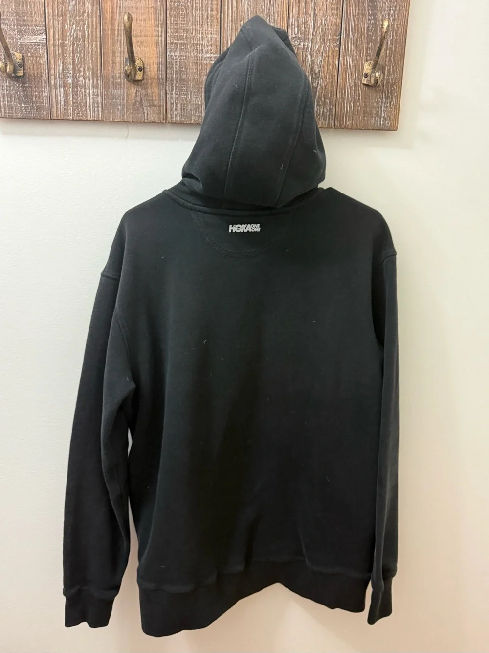 HOKA Men's Black Hooded Pullover Sweatshirt